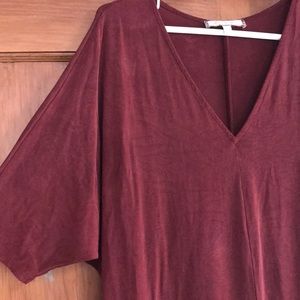 Looong red comfy slinky dress